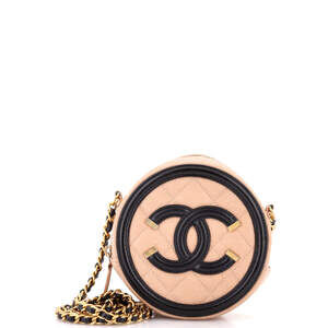 Chanel Filigree Round Clutch With Chain #244696C24B